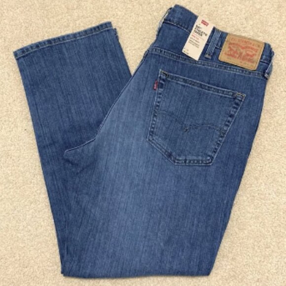 LEVI'S 541 Men’s Athletic Taper Stretch Blue Denim Jeans Size 39x30 - Picture 1 of 8